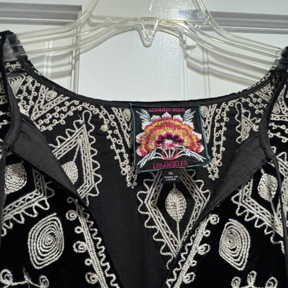 Johnny Was Embroidered Velvet Dress - Picture 3 of 6